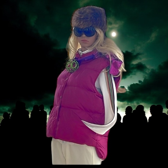 L L Bean Down Puffer Vest Raspberry Pink - Picture 2 of 2